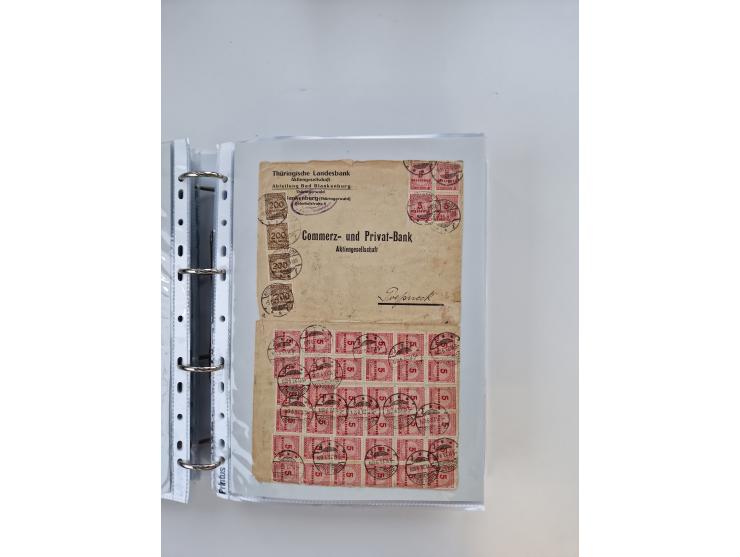 1920/23, umfangreiche Sammlung mit über 4600 Briefen, Karten und Ganzsachen. Dabei interessante Frankaturen, Blockeinheiten, 