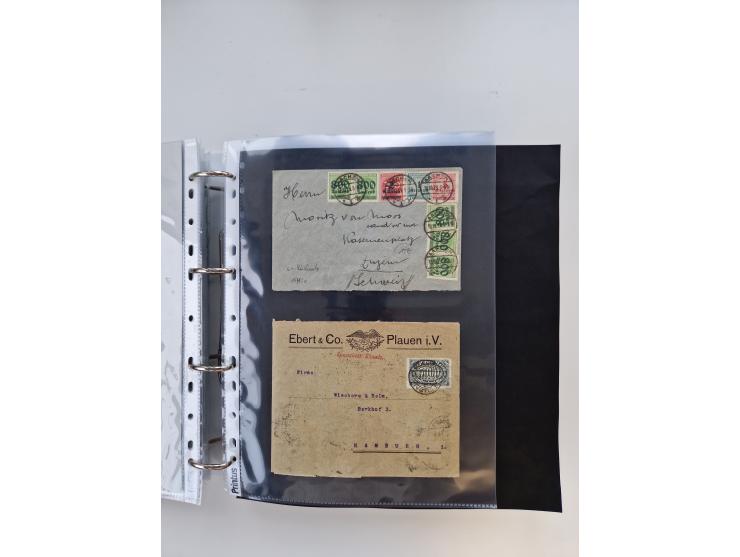 1920/23, umfangreiche Sammlung mit über 4600 Briefen, Karten und Ganzsachen. Dabei interessante Frankaturen, Blockeinheiten, 