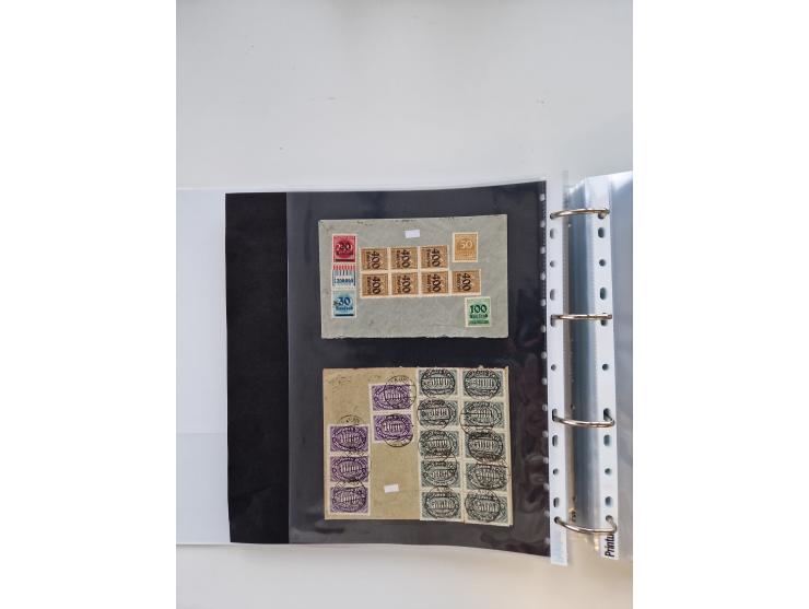 1920/23, umfangreiche Sammlung mit über 4600 Briefen, Karten und Ganzsachen. Dabei interessante Frankaturen, Blockeinheiten, 