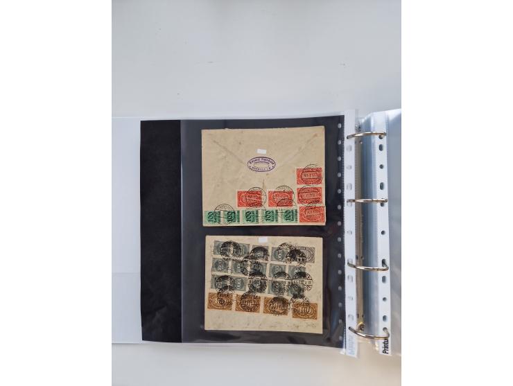 1920/23, umfangreiche Sammlung mit über 4600 Briefen, Karten und Ganzsachen. Dabei interessante Frankaturen, Blockeinheiten, 