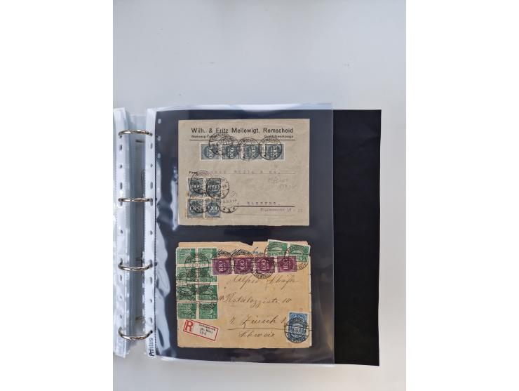 1920/23, umfangreiche Sammlung mit über 4600 Briefen, Karten und Ganzsachen. Dabei interessante Frankaturen, Blockeinheiten, 