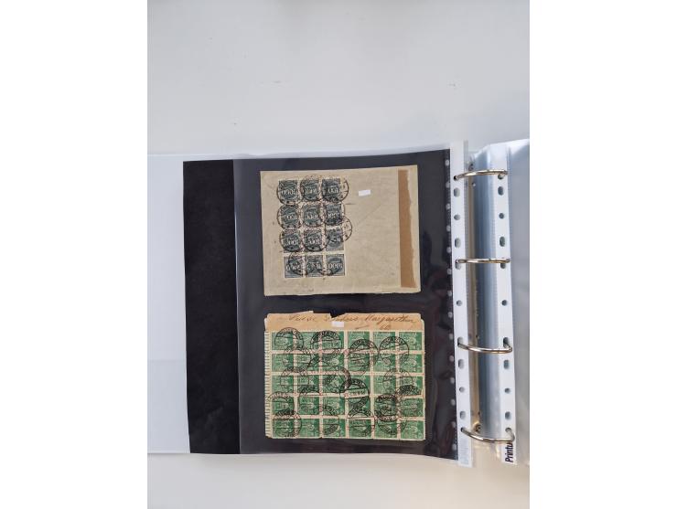 1920/23, umfangreiche Sammlung mit über 4600 Briefen, Karten und Ganzsachen. Dabei interessante Frankaturen, Blockeinheiten, 