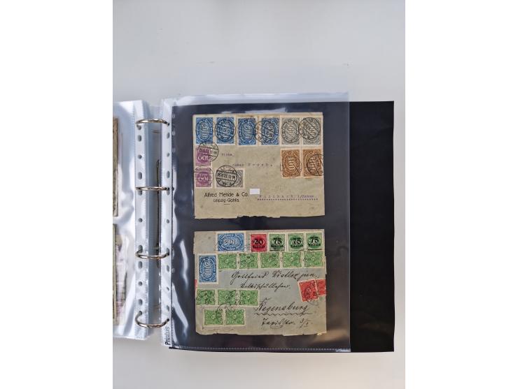 1920/23, umfangreiche Sammlung mit über 4600 Briefen, Karten und Ganzsachen. Dabei interessante Frankaturen, Blockeinheiten, 