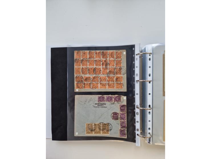 1920/23, umfangreiche Sammlung mit über 4600 Briefen, Karten und Ganzsachen. Dabei interessante Frankaturen, Blockeinheiten, 