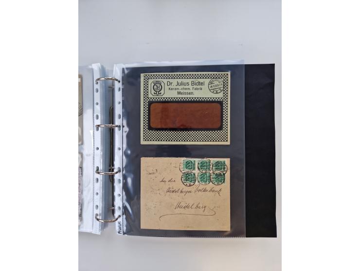 1920/23, umfangreiche Sammlung mit über 4600 Briefen, Karten und Ganzsachen. Dabei interessante Frankaturen, Blockeinheiten, 
