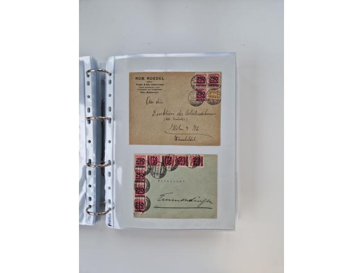 1920/23, umfangreiche Sammlung mit über 4600 Briefen, Karten und Ganzsachen. Dabei interessante Frankaturen, Blockeinheiten, 