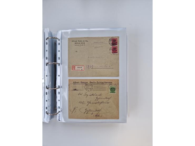 1920/23, umfangreiche Sammlung mit über 4600 Briefen, Karten und Ganzsachen. Dabei interessante Frankaturen, Blockeinheiten, 
