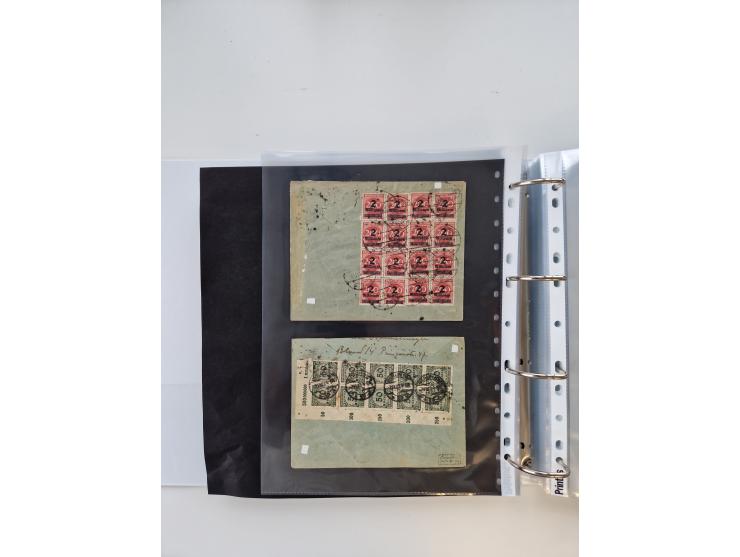 1920/23, umfangreiche Sammlung mit über 4600 Briefen, Karten und Ganzsachen. Dabei interessante Frankaturen, Blockeinheiten, 