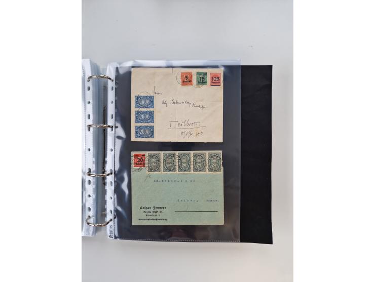 1920/23, umfangreiche Sammlung mit über 4600 Briefen, Karten und Ganzsachen. Dabei interessante Frankaturen, Blockeinheiten, 