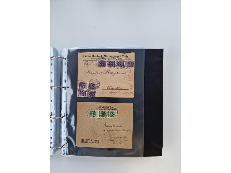 1920/23, umfangreiche Sammlung mit über 4600 Briefen, Karten und Ganzsachen. Dabei interessante Frankaturen, Blockeinheiten, 