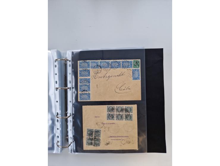 1920/23, umfangreiche Sammlung mit über 4600 Briefen, Karten und Ganzsachen. Dabei interessante Frankaturen, Blockeinheiten, 