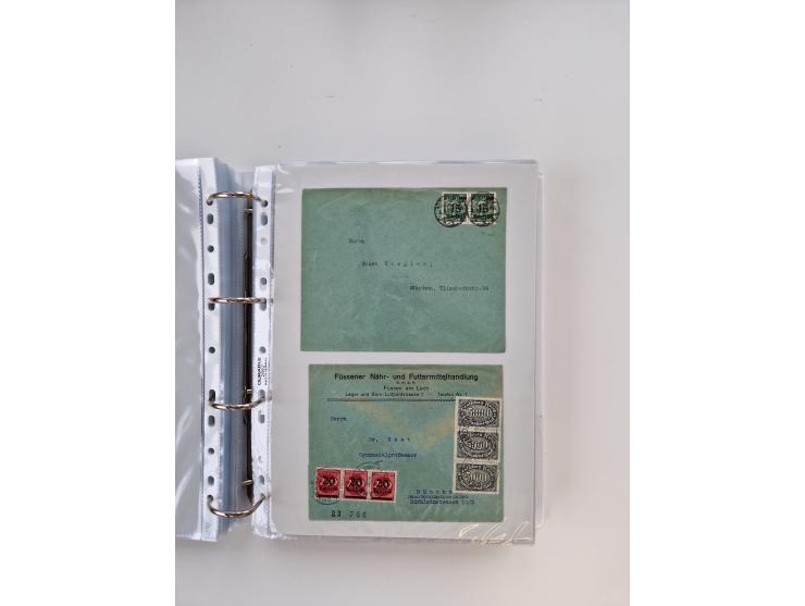 1920/23, umfangreiche Sammlung mit über 4600 Briefen, Karten und Ganzsachen. Dabei interessante Frankaturen, Blockeinheiten, 