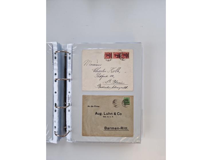 1920/23, umfangreiche Sammlung mit über 4600 Briefen, Karten und Ganzsachen. Dabei interessante Frankaturen, Blockeinheiten, 