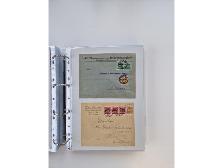 1920/23, umfangreiche Sammlung mit über 4600 Briefen, Karten und Ganzsachen. Dabei interessante Frankaturen, Blockeinheiten, 