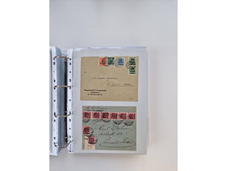 1920/23, umfangreiche Sammlung mit über 4600 Briefen, Karten und Ganzsachen. Dabei interessante Frankaturen, Blockeinheiten, 