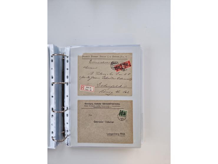 1920/23, umfangreiche Sammlung mit über 4600 Briefen, Karten und Ganzsachen. Dabei interessante Frankaturen, Blockeinheiten, 