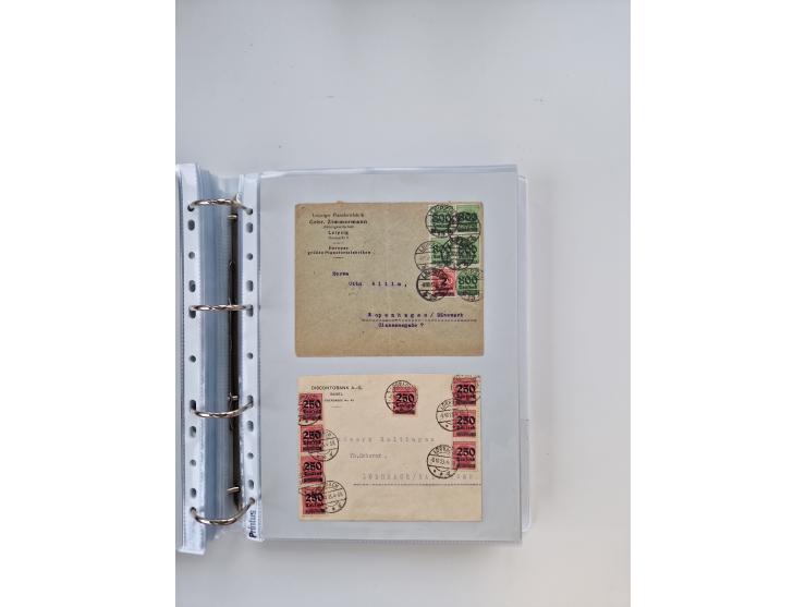 1920/23, umfangreiche Sammlung mit über 4600 Briefen, Karten und Ganzsachen. Dabei interessante Frankaturen, Blockeinheiten, 
