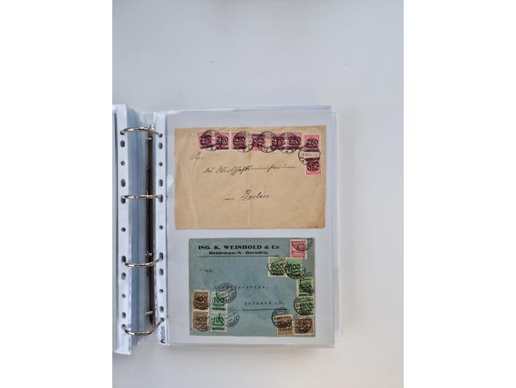 1920/23, umfangreiche Sammlung mit über 4600 Briefen, Karten und Ganzsachen. Dabei interessante Frankaturen, Blockeinheiten, 