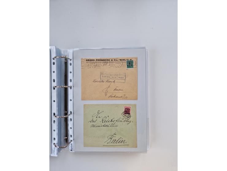 1920/23, umfangreiche Sammlung mit über 4600 Briefen, Karten und Ganzsachen. Dabei interessante Frankaturen, Blockeinheiten, 