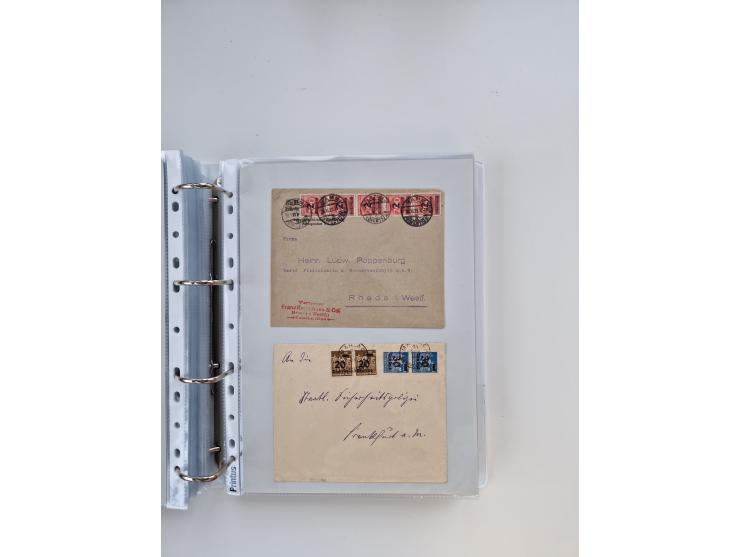 1920/23, umfangreiche Sammlung mit über 4600 Briefen, Karten und Ganzsachen. Dabei interessante Frankaturen, Blockeinheiten, 