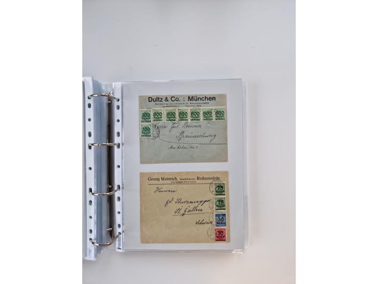 1920/23, umfangreiche Sammlung mit über 4600 Briefen, Karten und Ganzsachen. Dabei interessante Frankaturen, Blockeinheiten, 