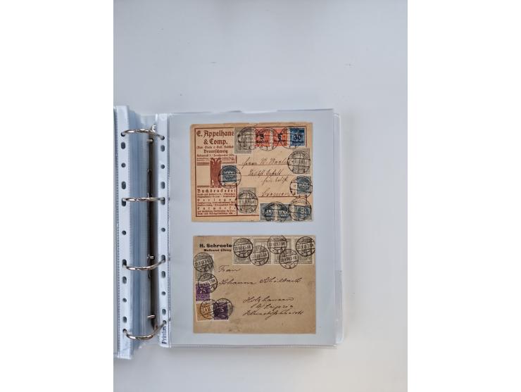 1920/23, umfangreiche Sammlung mit über 4600 Briefen, Karten und Ganzsachen. Dabei interessante Frankaturen, Blockeinheiten, 