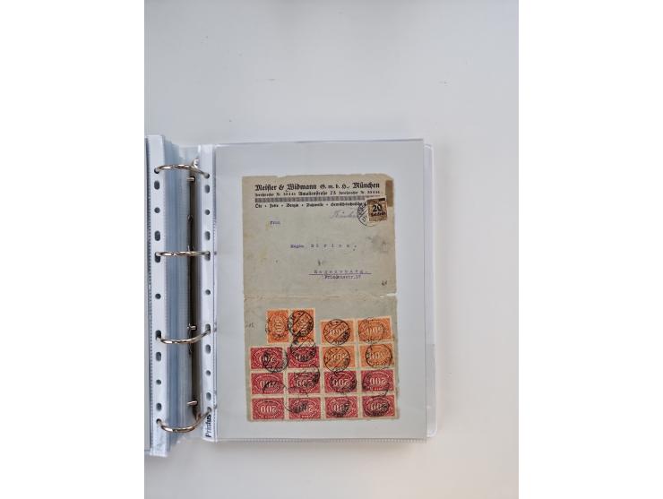 1920/23, umfangreiche Sammlung mit über 4600 Briefen, Karten und Ganzsachen. Dabei interessante Frankaturen, Blockeinheiten, 