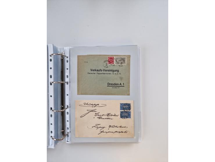 1920/23, umfangreiche Sammlung mit über 4600 Briefen, Karten und Ganzsachen. Dabei interessante Frankaturen, Blockeinheiten, 