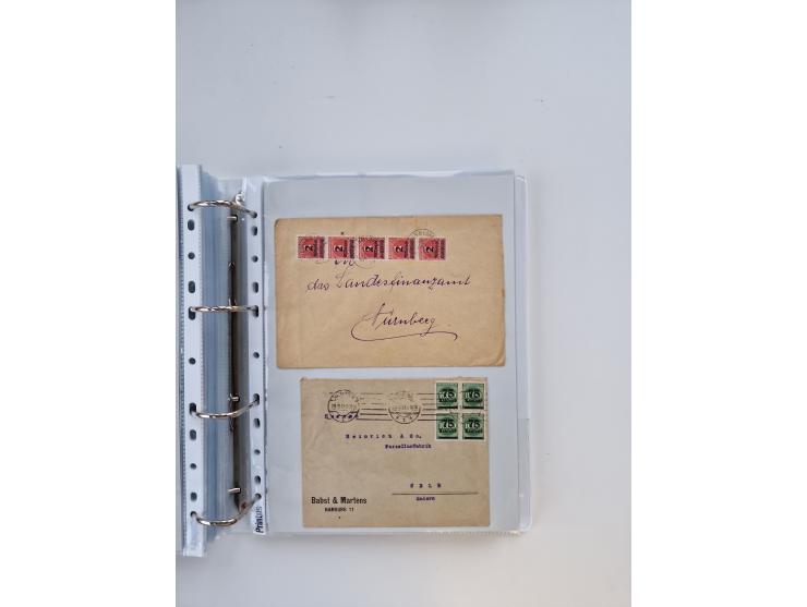 1920/23, umfangreiche Sammlung mit über 4600 Briefen, Karten und Ganzsachen. Dabei interessante Frankaturen, Blockeinheiten, 