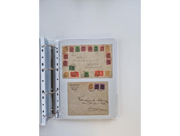 1920/23, umfangreiche Sammlung mit über 4600 Briefen, Karten und Ganzsachen. Dabei interessante Frankaturen, Blockeinheiten, 