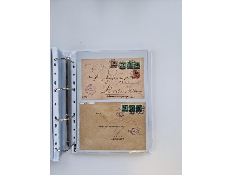 1920/23, umfangreiche Sammlung mit über 4600 Briefen, Karten und Ganzsachen. Dabei interessante Frankaturen, Blockeinheiten, 