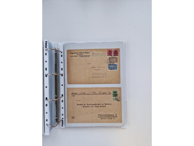 1920/23, umfangreiche Sammlung mit über 4600 Briefen, Karten und Ganzsachen. Dabei interessante Frankaturen, Blockeinheiten, 