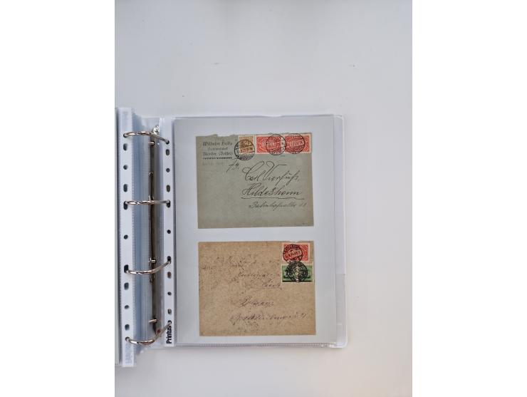 1920/23, umfangreiche Sammlung mit über 4600 Briefen, Karten und Ganzsachen. Dabei interessante Frankaturen, Blockeinheiten, 