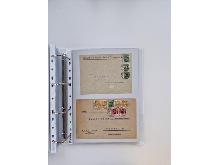 1920/23, umfangreiche Sammlung mit über 4600 Briefen, Karten und Ganzsachen. Dabei interessante Frankaturen, Blockeinheiten, 