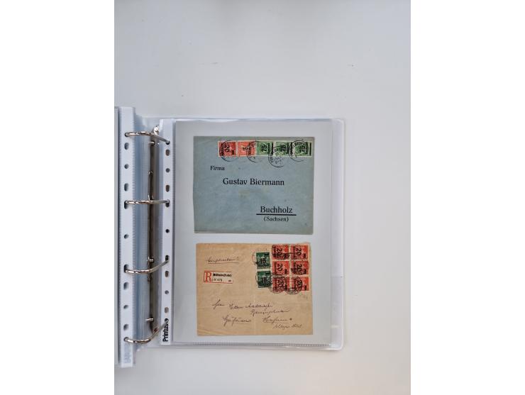 1920/23, umfangreiche Sammlung mit über 4600 Briefen, Karten und Ganzsachen. Dabei interessante Frankaturen, Blockeinheiten, 