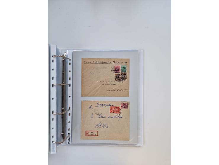 1920/23, umfangreiche Sammlung mit über 4600 Briefen, Karten und Ganzsachen. Dabei interessante Frankaturen, Blockeinheiten, 