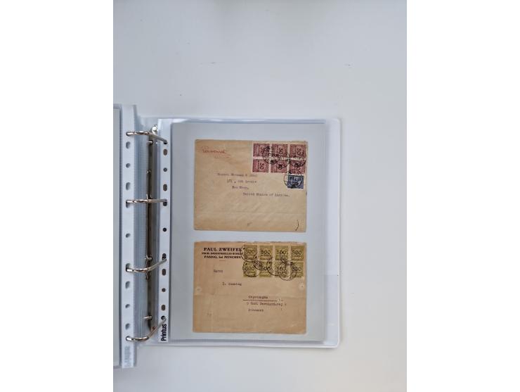1920/23, umfangreiche Sammlung mit über 4600 Briefen, Karten und Ganzsachen. Dabei interessante Frankaturen, Blockeinheiten, 