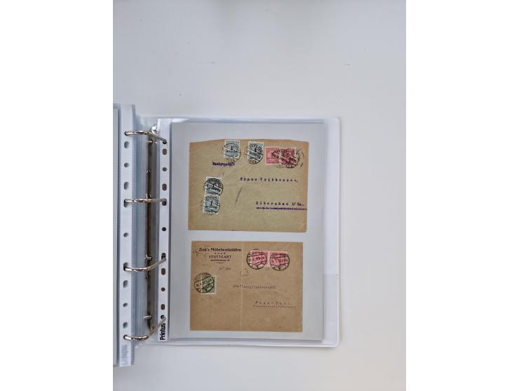 1920/23, umfangreiche Sammlung mit über 4600 Briefen, Karten und Ganzsachen. Dabei interessante Frankaturen, Blockeinheiten, 