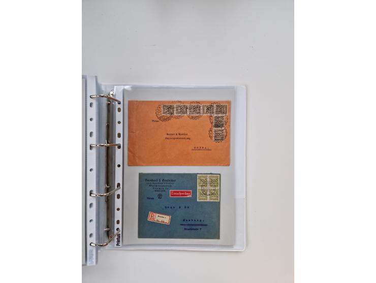 1920/23, umfangreiche Sammlung mit über 4600 Briefen, Karten und Ganzsachen. Dabei interessante Frankaturen, Blockeinheiten, 