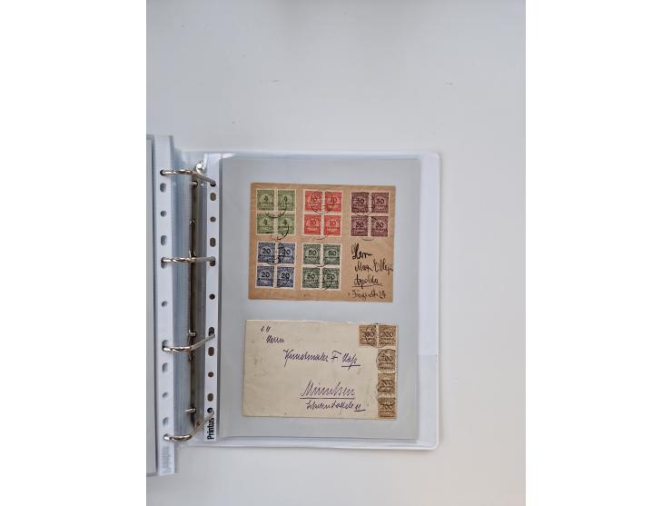1920/23, umfangreiche Sammlung mit über 4600 Briefen, Karten und Ganzsachen. Dabei interessante Frankaturen, Blockeinheiten, 