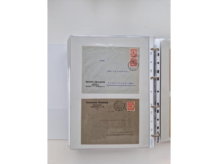 1920/23, umfangreiche Sammlung mit über 4600 Briefen, Karten und Ganzsachen. Dabei interessante Frankaturen, Blockeinheiten, 