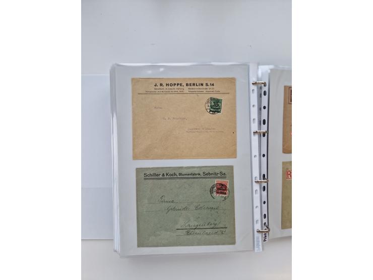 1920/23, umfangreiche Sammlung mit über 4600 Briefen, Karten und Ganzsachen. Dabei interessante Frankaturen, Blockeinheiten, 