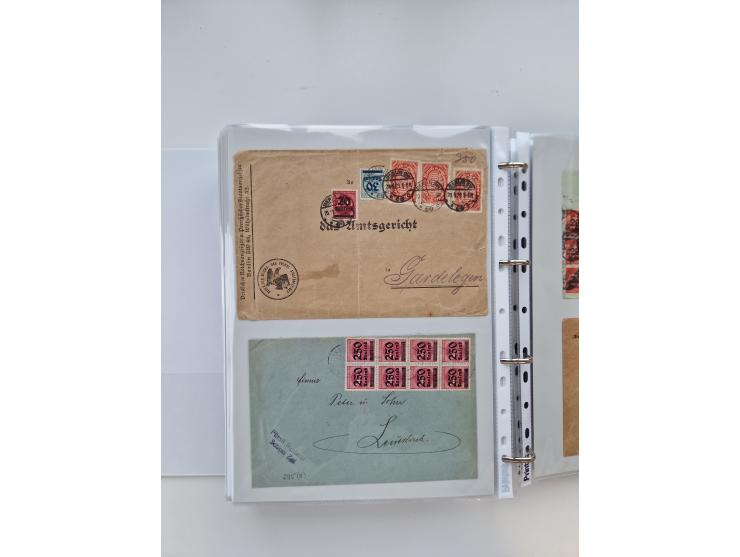 1920/23, umfangreiche Sammlung mit über 4600 Briefen, Karten und Ganzsachen. Dabei interessante Frankaturen, Blockeinheiten, 
