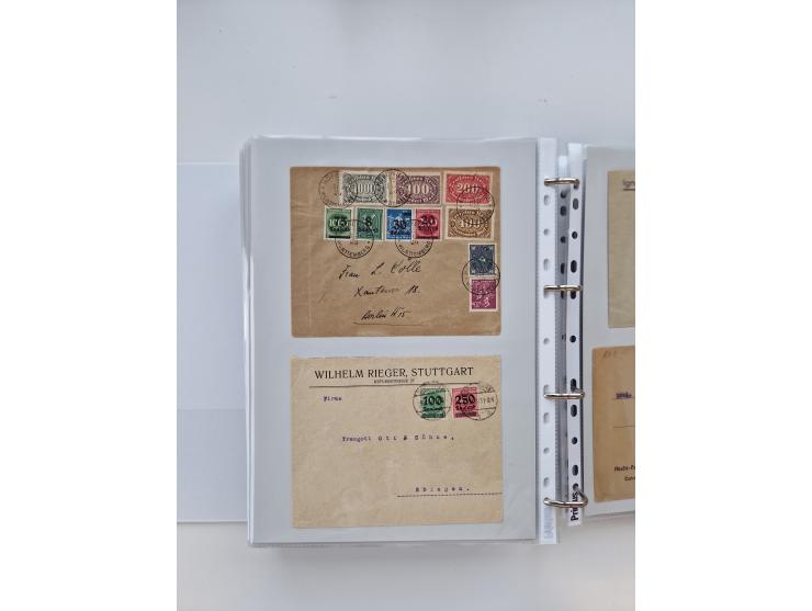 1920/23, umfangreiche Sammlung mit über 4600 Briefen, Karten und Ganzsachen. Dabei interessante Frankaturen, Blockeinheiten, 