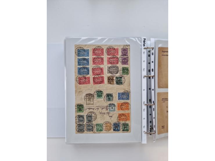 1920/23, umfangreiche Sammlung mit über 4600 Briefen, Karten und Ganzsachen. Dabei interessante Frankaturen, Blockeinheiten, 