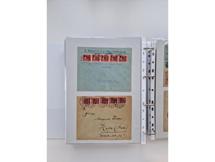 1920/23, umfangreiche Sammlung mit über 4600 Briefen, Karten und Ganzsachen. Dabei interessante Frankaturen, Blockeinheiten, 