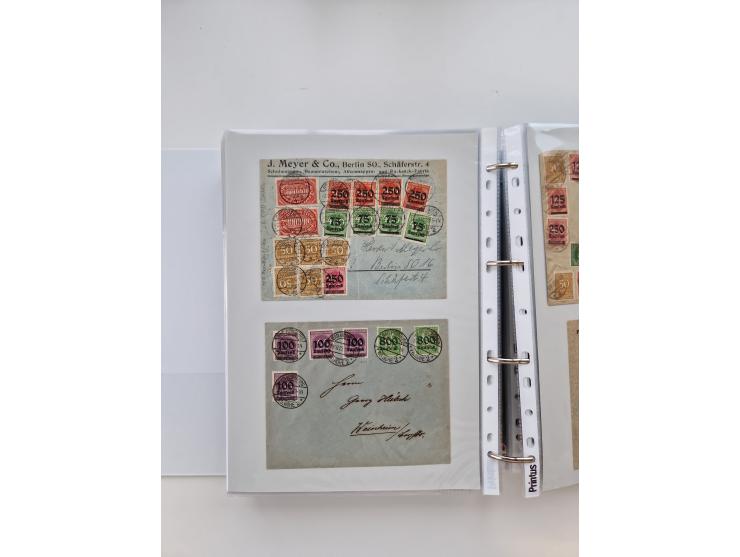 1920/23, umfangreiche Sammlung mit über 4600 Briefen, Karten und Ganzsachen. Dabei interessante Frankaturen, Blockeinheiten, 