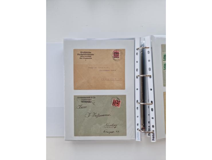 1920/23, umfangreiche Sammlung mit über 4600 Briefen, Karten und Ganzsachen. Dabei interessante Frankaturen, Blockeinheiten, 