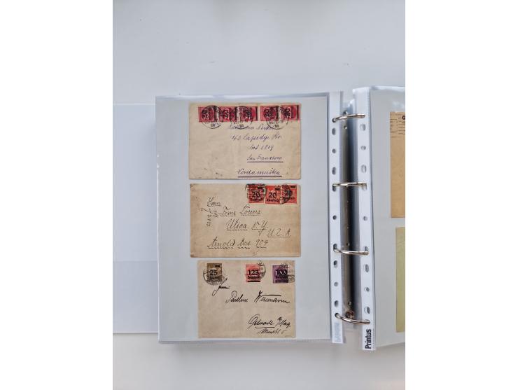 1920/23, umfangreiche Sammlung mit über 4600 Briefen, Karten und Ganzsachen. Dabei interessante Frankaturen, Blockeinheiten, 