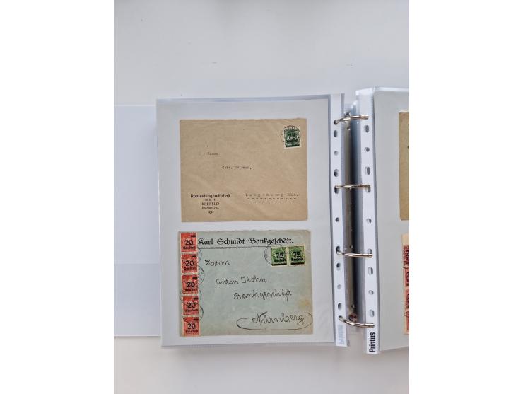 1920/23, umfangreiche Sammlung mit über 4600 Briefen, Karten und Ganzsachen. Dabei interessante Frankaturen, Blockeinheiten, 